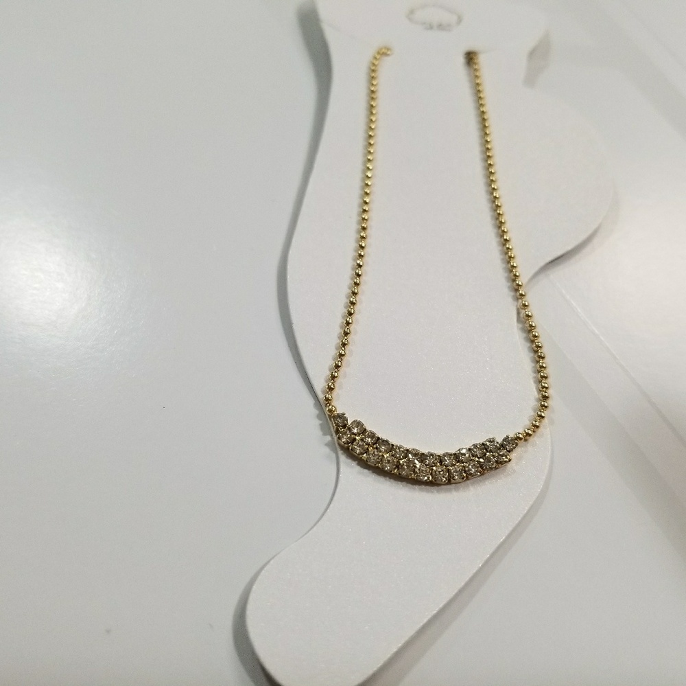 Women gold Anckle bracelet,with crystal stones